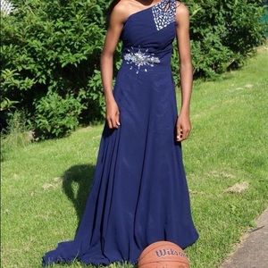 Navy Blue Prom Gown